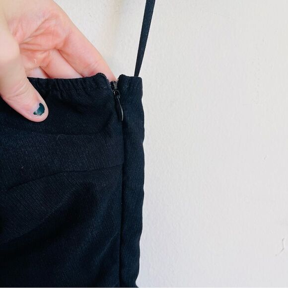 SUPERDOWN Danielle Black Mesh One Shoulder Mini Dress Small - Picture 4 of 11